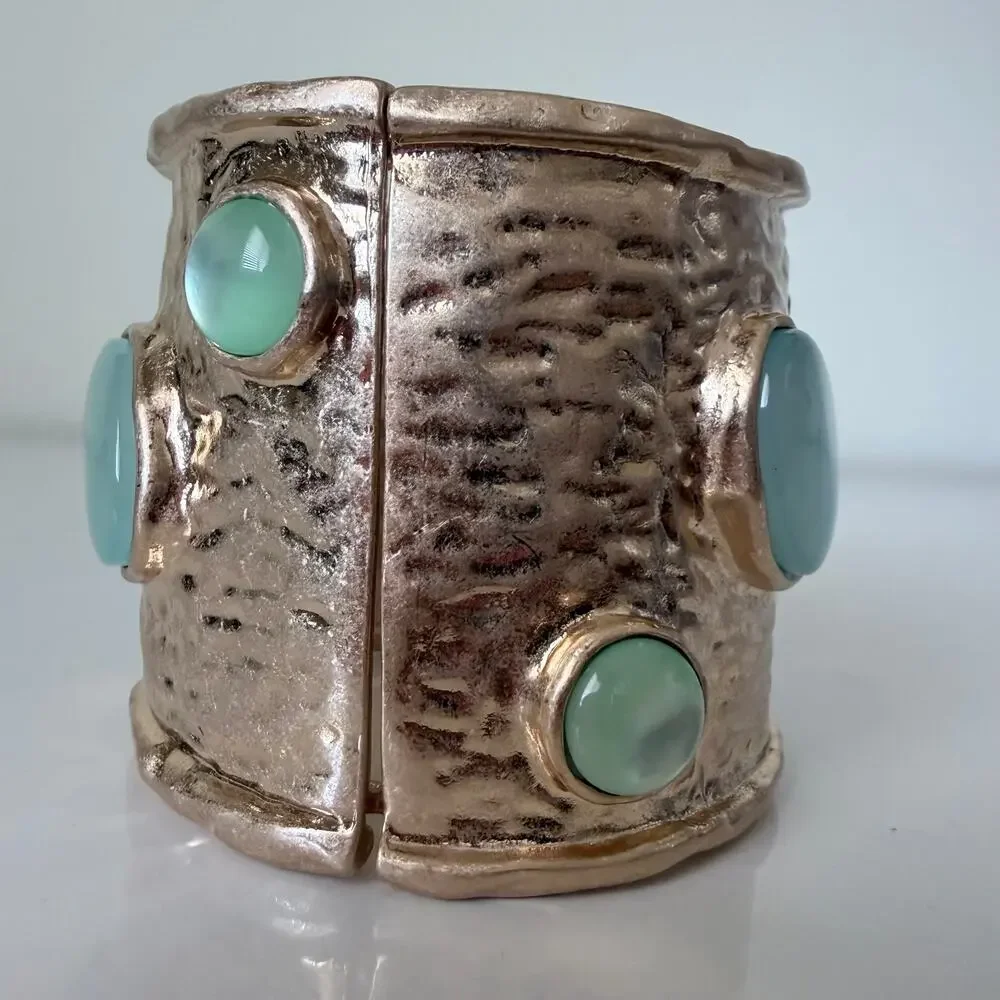 Gold Bracelet with Multicolor Stone Accents